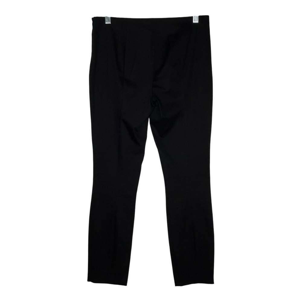 The Row Black Front Slit Side Zipper Cotton Blend Pant Sz 2